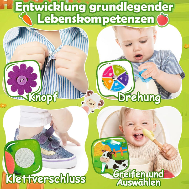 Busy Board Spielzeug ab 1 2 3 Jahre Junge: Geschenk Junge Mädchen 1-2-3-4 Jahre Montessori Kinderspi