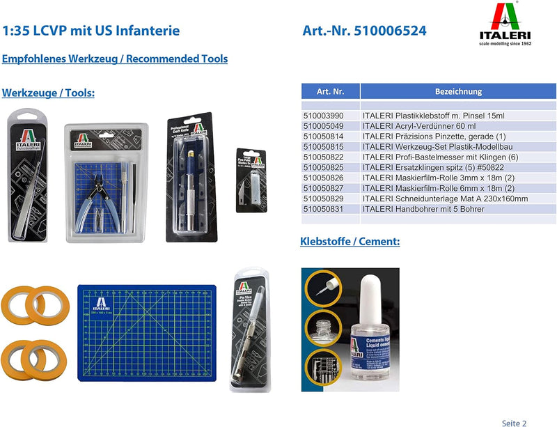 Italeri 510006524 - 1:35 LCVP mit US Infanterie