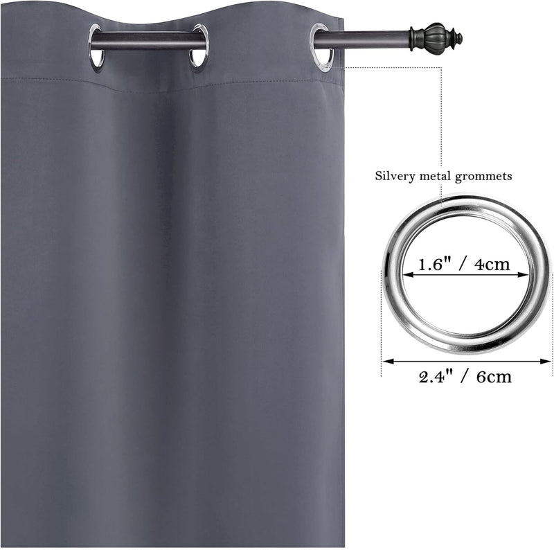 PiccoCasa 2er Set Gardine für Küche Polyester Scheibengardine Kurzgardine Blickdicht Kleine Gardine