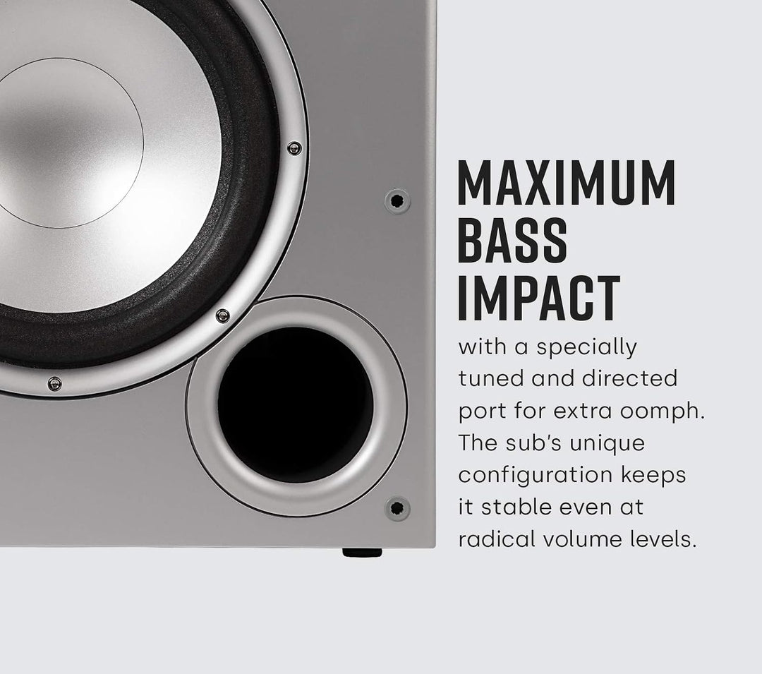 Polk Audio PSW10 Active Subwoofer (50 W, aktiver Subwoofer, 35-200 Hz, 100 W, 25,4 cm, 25,4 cm (10 Z