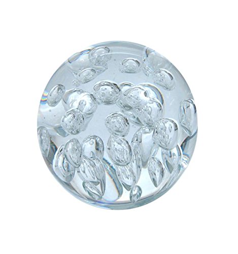Traumkugel 210 klar mit Luftblasen ca. 9,5cm - Glaskugel, Briefbeschwerer