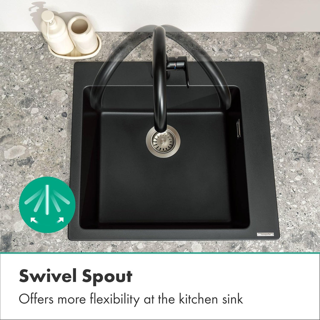 hansgrohe Küchenarmatur Vernis Blend M35, Wasserhahn Küche mit Auslauf Höhe 260 mm, 1 Strahlart, Mat