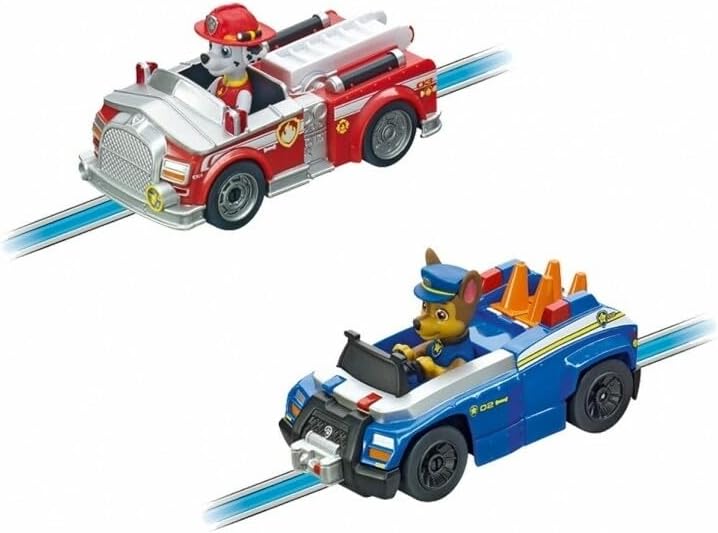 Carrera First PAW Patrol, On The Track – Spielbahn mit Chase & Marshall, kindgerechte Handregler, 2,