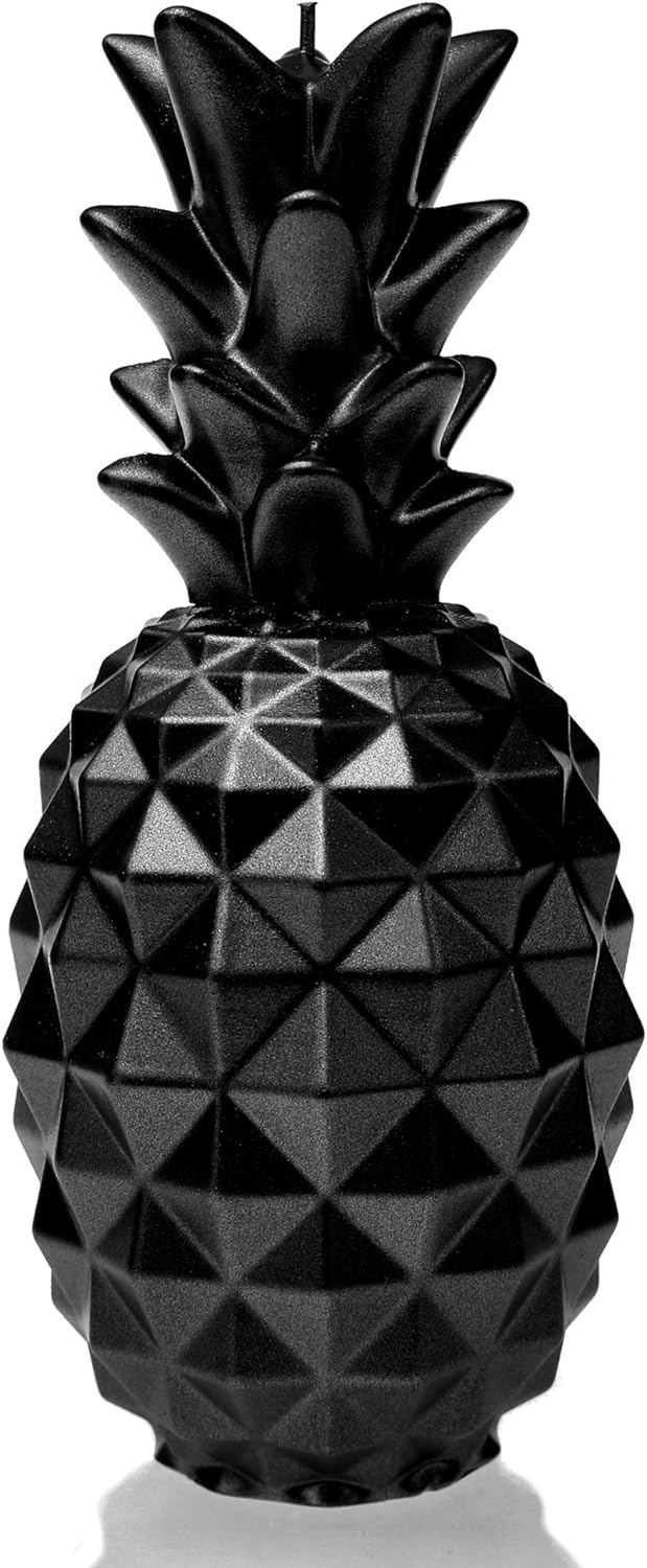 Candellana Ananas Paraffinkerze 10x10x21 cm - Schwarzmetallic Kerze Dekorativ - Kerzen Aesthetic 3D