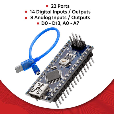 AZDelivery 5 x AZ-Nano V3-Board mit Atmega328 CH340 Chip und ATmega328 fertig verlötete, verbesserte