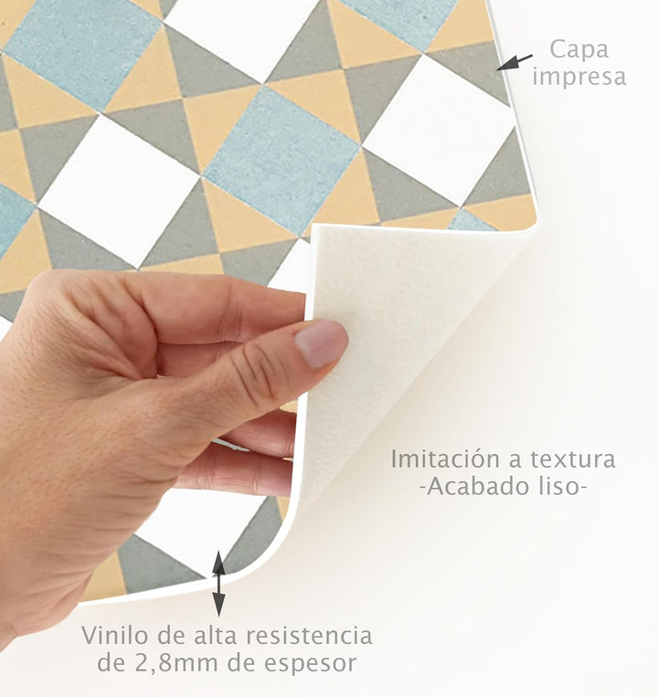 VINILIKO Gimaraes Vinylteppich, Mehrfarbig, 50 x 100 cm 50x100 Bunt, 50x100 Bunt