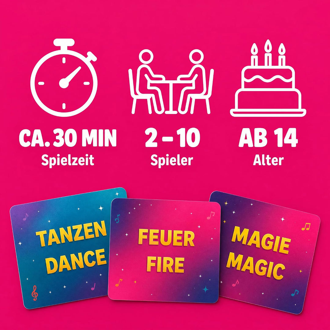TIPSI Karaoke Party | Das Musik Partyspiel mit Mikrofon | Lieder erraten &amp; lossingen – Kartenspiel &amp;