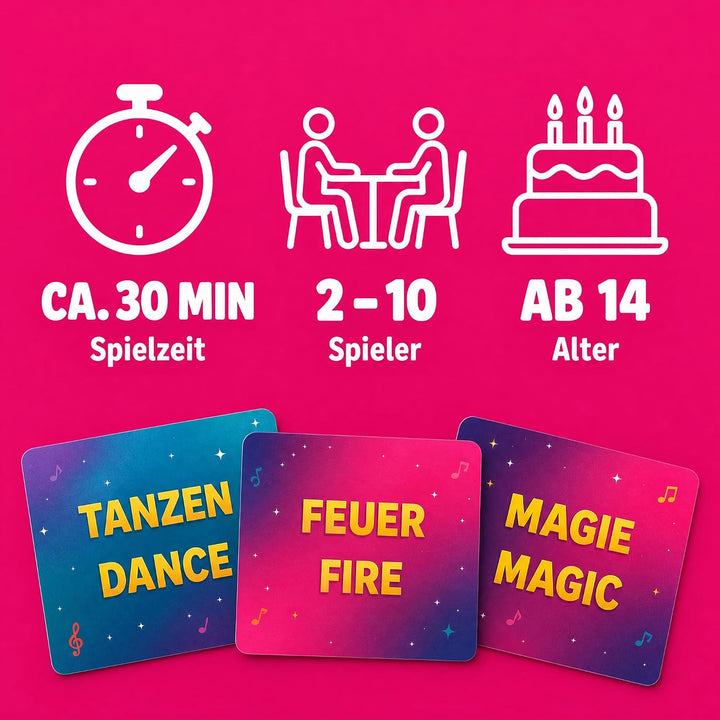 TIPSI Karaoke Party | Das Musik Partyspiel mit Mikrofon | Lieder erraten &amp; lossingen – Kartenspiel &amp;