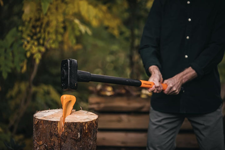 Fiskars Dreh-Spaltkeil, Für Kunststoffhammer, Gehärteter Stahl (geschmiedet), Orange, 1000600 Dreh-S