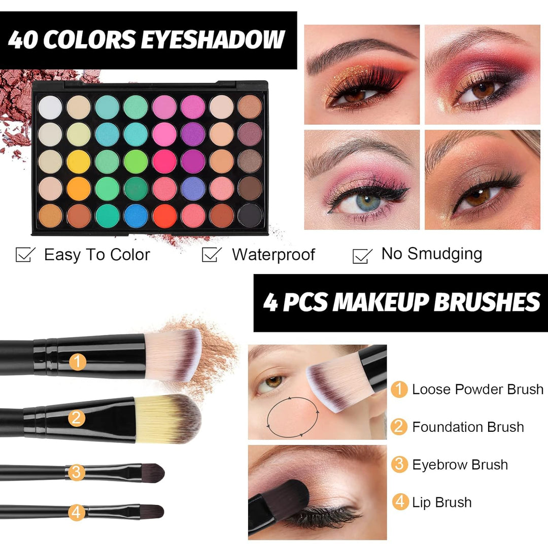 All In One Makeup Kit, Makeup Kit for Women Full Kit, Makeup Gift Set for Women Beginners, Makeup Es