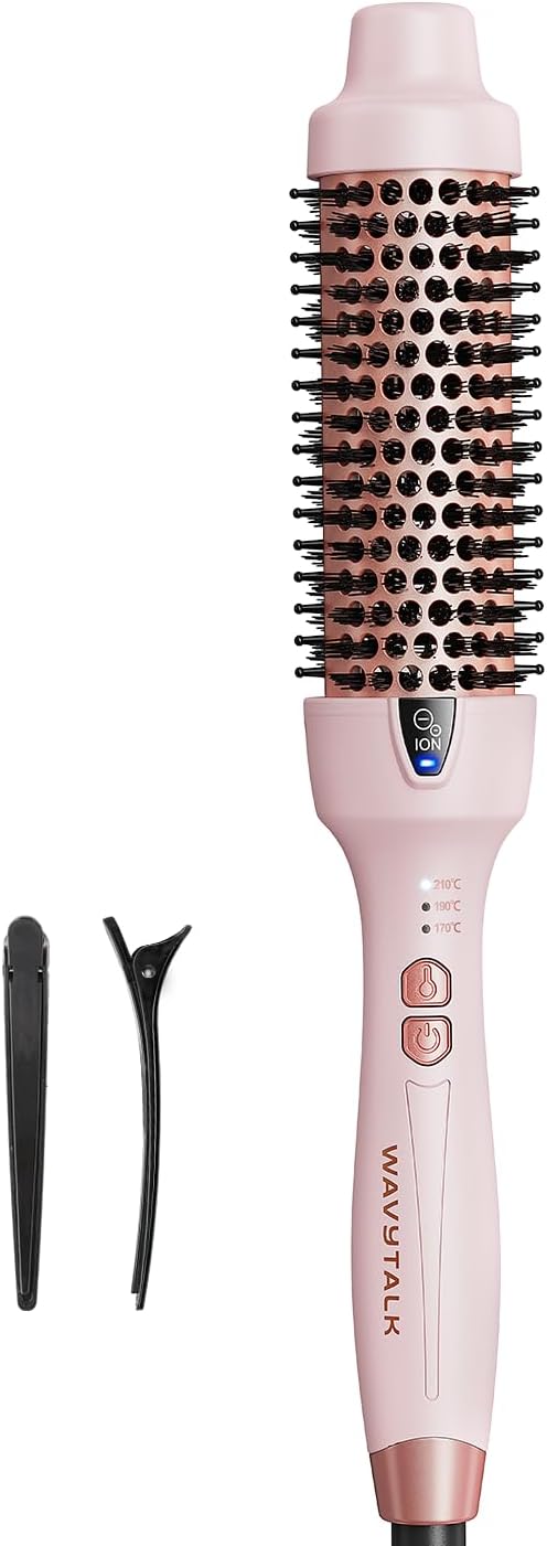Wavytalk Thermobürste, Thermal Brush 38mm Ionische Lockenbürste erhitzt zur Erzeugung natürlicher Lo