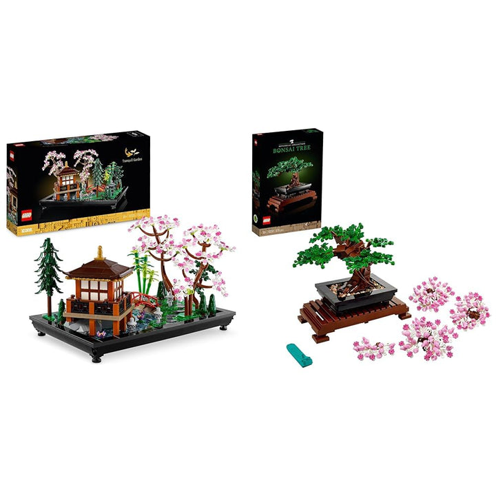 LEGO Icons Garten der Stille, Botanical Zen-Garten-Set für Erwachsene mit Lotusblumen & Icons Bonsai