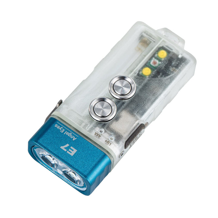 RovyVon E7R Schlüsselanhänger-Taschenlampe, leuchtet im Dunkeln, Dual-Power 700 Lumen, mit Lockout-M