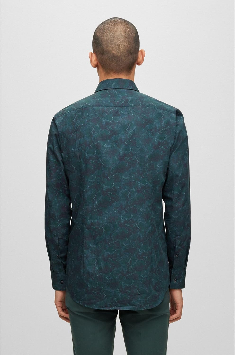 HUGO Herren Kenno Shirt 42 Dark Green302, 42 Dark Green302