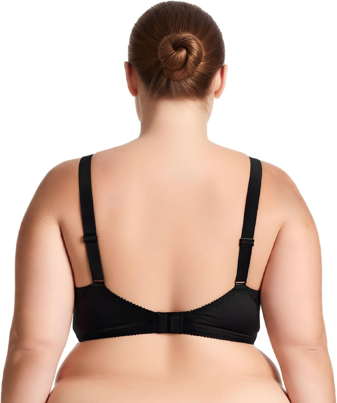 Curve Muse Damen Leicht Gepolstert Bügel Stickerei Spitzen BH-2er Pack 75D Schwarz,nackt(2er Pack),