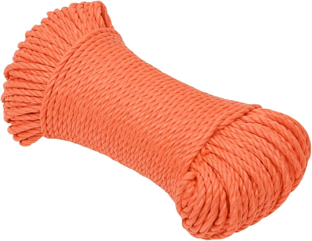 Tidyard Polypropylenseil, Arbeitsseil, Bootsseil, Festmacher, Faserseile, Flechtleine, Seile, Orange