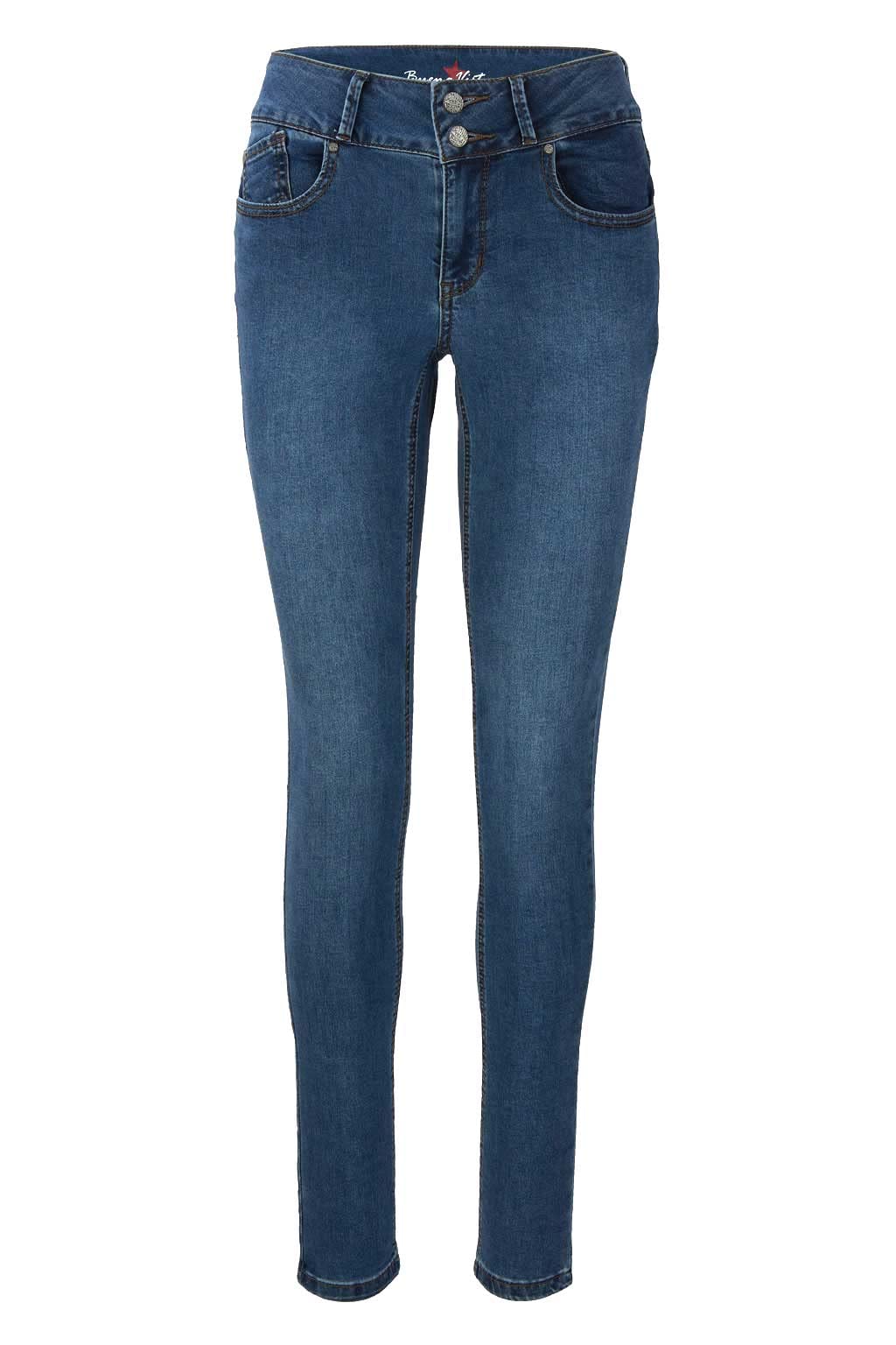 Buena Vista Damenjeans Tummyless Stretch Denim (as3, Alpha, x_s, x_l, Regular, , Mid Stone, XL), XS-