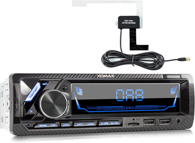 XOMAX XM-RD283 Autoradio mit integriertem DAB+ Tuner, FM RDS, Bluetooth Freisprecheinrichtung, USB,