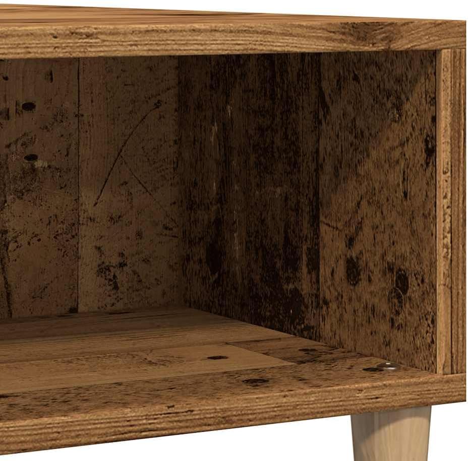 vidaXL Couchtisch Altholz-Optik 60x60x30 cm Holzwerkstoff, Beistelltisch, Wohnzimmertisch, Akzenttis