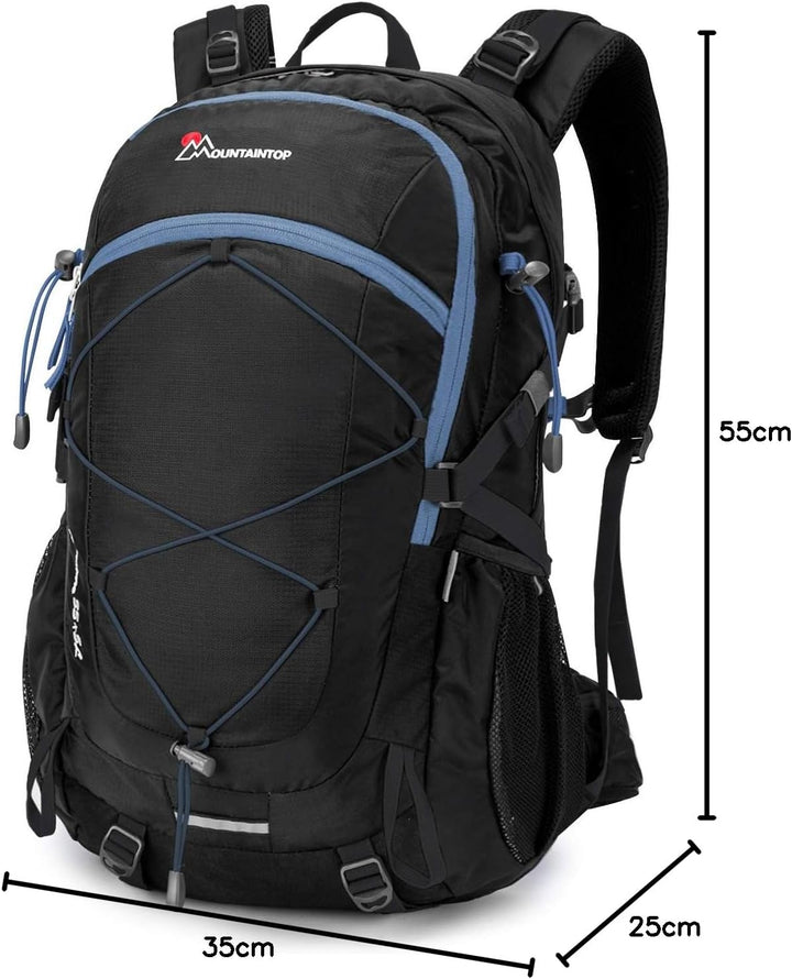 MOUNTAINTOP 40L Wanderrucksack Herren Damen Trekkingrucksack Outdoor Rucksäcke mit Regenhülle für Ca