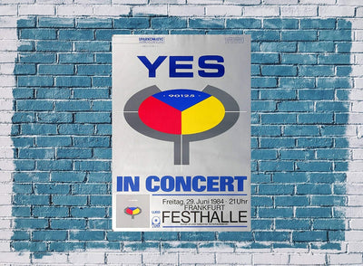 Yes - 90125 In Concert, Tour 1984 » Konzertplakat/Premium Poster | Live Konzert Veranstaltung | DIN