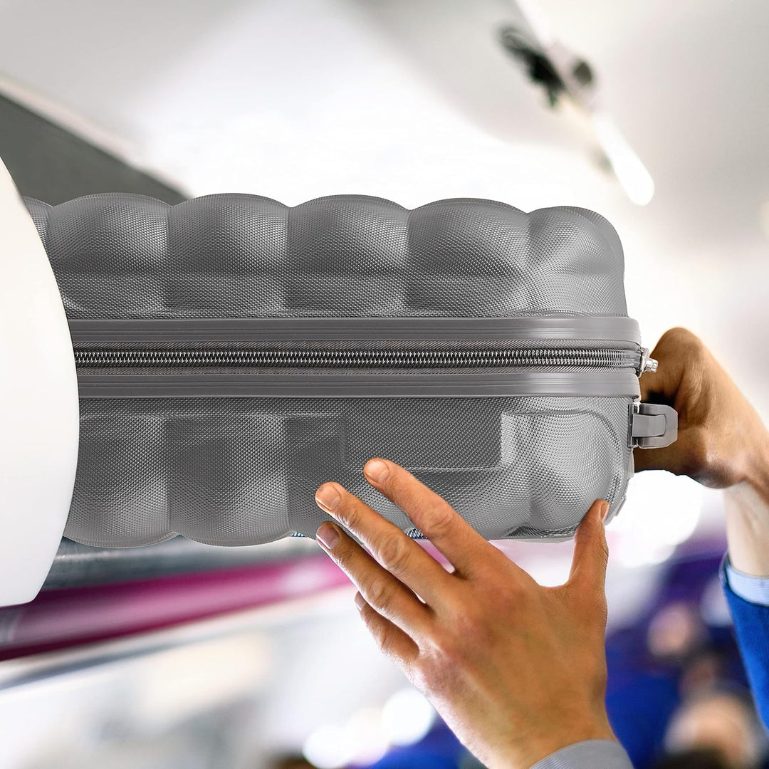 Flight Knight Bubble Suitcase - Ryanair easyJet Jet2 Approved - 8 Wheel Carry Cabin Hardcase 55x35x2