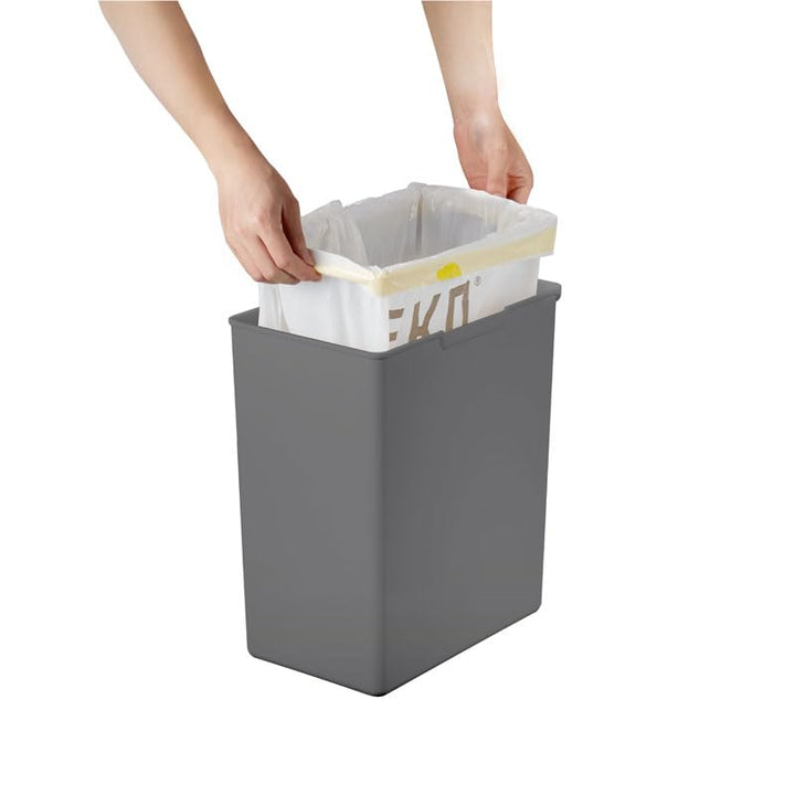 PROREGAL Moderner quadratischer Abfalleimer mit Touch-Bar-Deckel | 20 Liter, HxBxT 40x20,6x32,5cm |