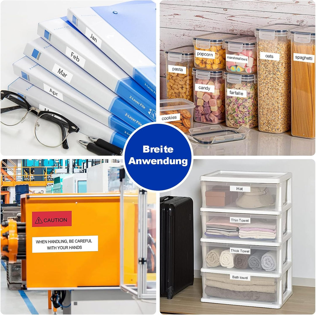 10er-Pack TZe231 Ersatz-Beschriftungsband für Brother P-Touch Beschriftungsgerät, 12mm (0,47 Zoll) l