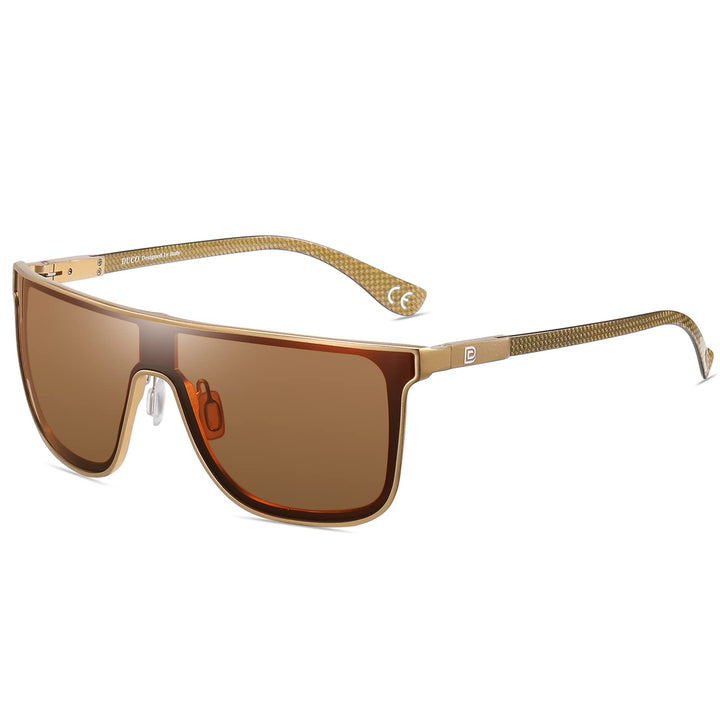 DUCO Herren Sonnenbrille Polarisierte Quadrat Sonnenbrille für Herren Carbon Fiber Tempel Sonnenbril
