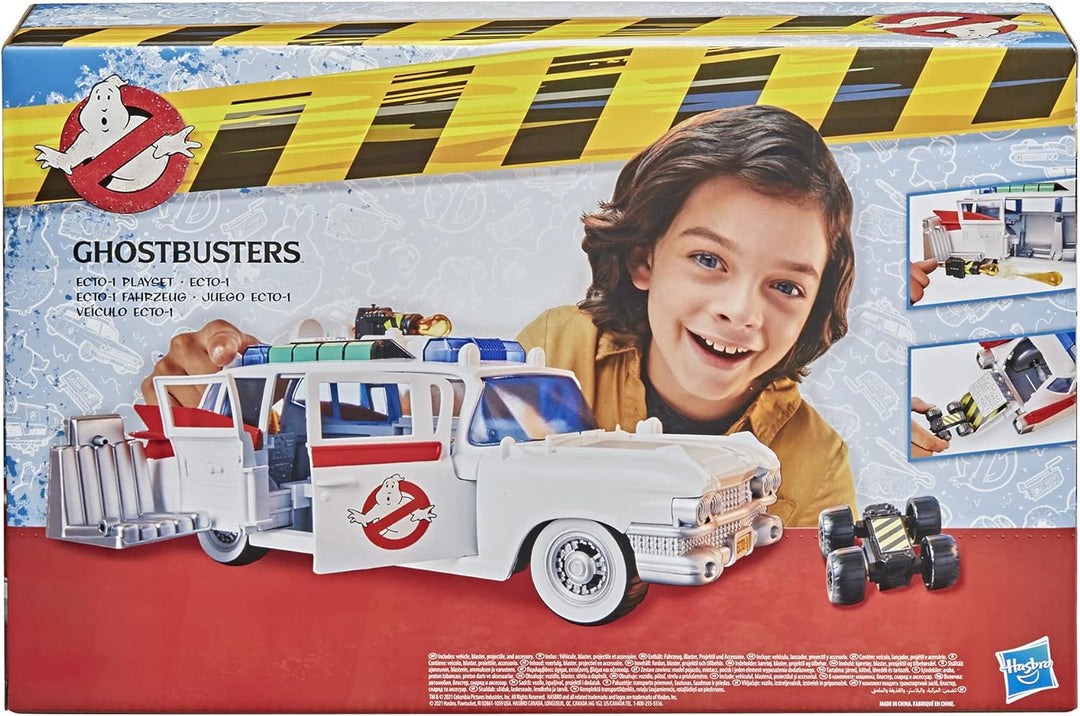 Ghostbusters Ecto-1 Fahrzeug zum 2020 Film mit Accessoires für Kinder ab 4 Jahren, Auto und Geschenk