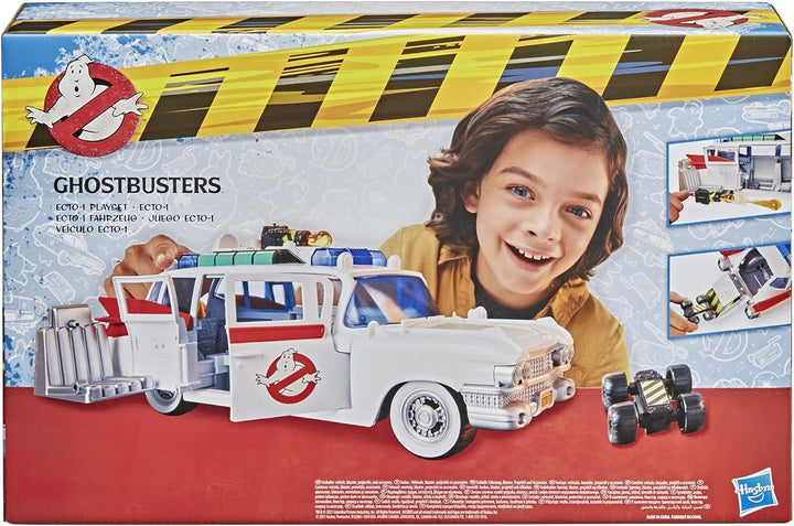 Ghostbusters Ecto-1 Fahrzeug zum 2020 Film mit Accessoires für Kinder ab 4 Jahren, Auto und Geschenk