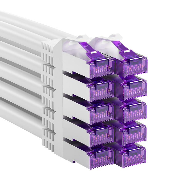 FGB 10 Gbps Patchkabel 3m x 10, RJ45 Netzwerkkabel CAT 7, (SFTP PIMF Schirmung) Kupfer Ethernet Kabe