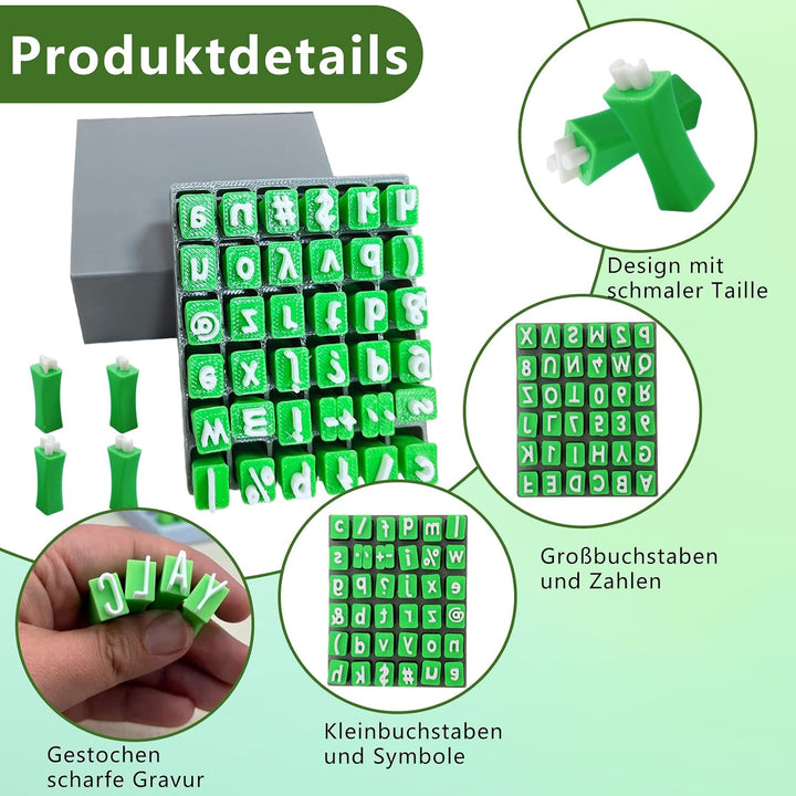 Alphabet Tonstempel Set, 2 Kisten Alphabet Stempel set für Ton Schablonen Buchstaben, Stempel zum Sc