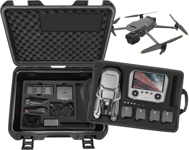 Smatree 28.3L Mavic 3 Pro Double Layer Waterproof Hard Case, Carrying Hard Shell Professional Case f