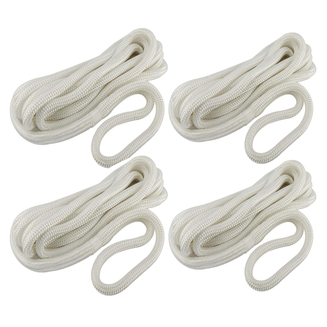 FreeTec 4 TLG Bootsseil Boot Fenderleine Nylon Dockline Festmacherleine Fenderseil mit Auge 16mm Dur
