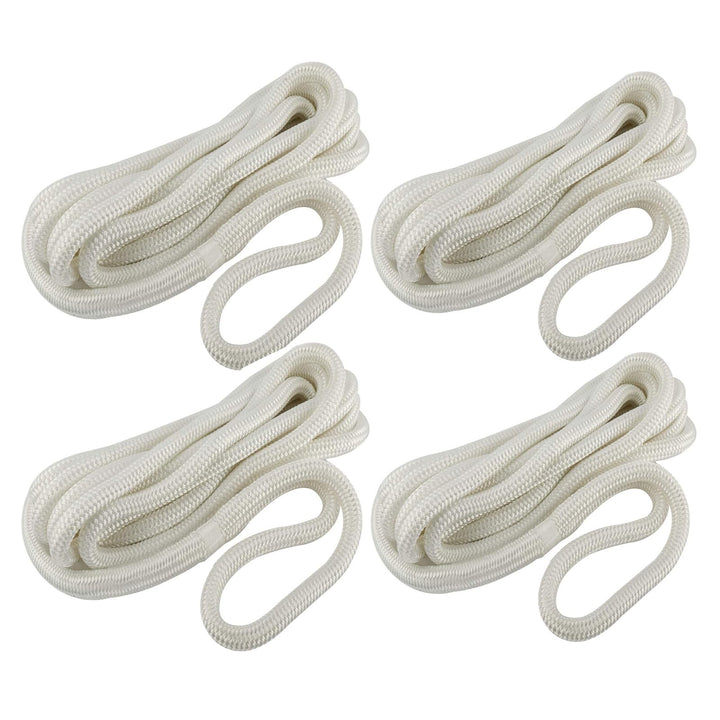 FreeTec 4 TLG Bootsseil Boot Fenderleine Nylon Dockline Festmacherleine Fenderseil mit Auge 16mm Dur