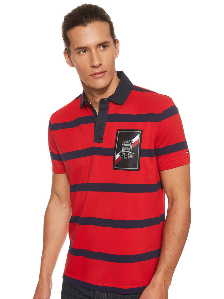 Tommy Hilfiger Herren Poloshirt Regular Fit Kurzarm rot (74) S