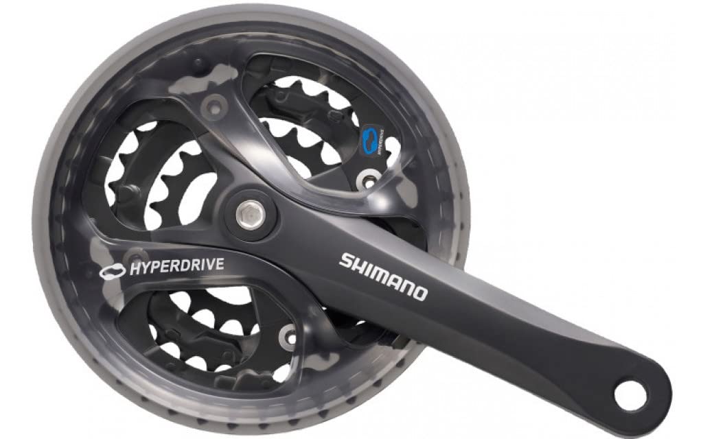 SHIMANO Acera Trekking FC M361 Square 7/8 Speed Chainset, Unisex 175 mm Schwarz, 175 mm Schwarz