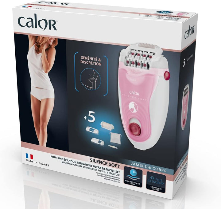 Calor Silence Soft 24tweezers Epilierer (integriert, 4,8 W), Rosa, Weiss