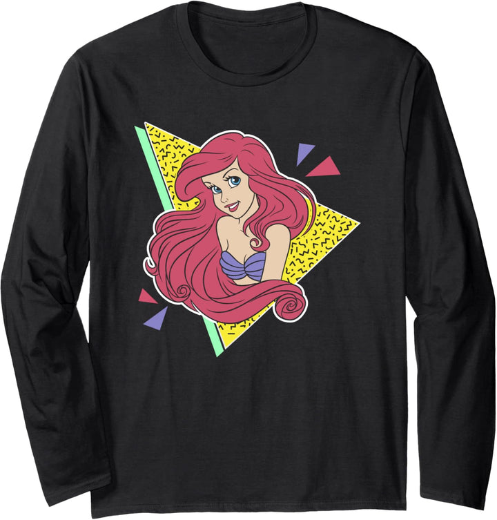 Disney Little Mermaid Ariel Retro 80's Style Langarmshirt