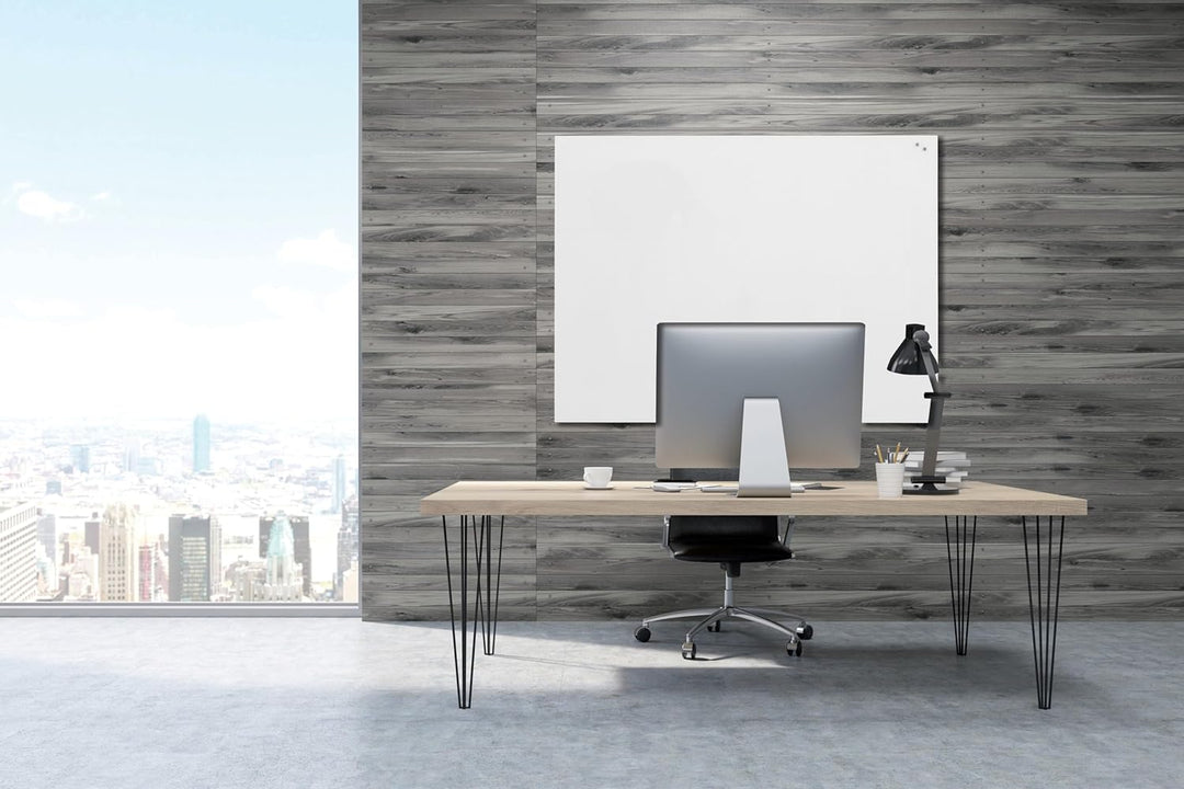 FRANKEN Whiteboard aus Glas, magnetisch und beschreibbar, Design-Schreibtafel ohne Rahmen, Magnettaf
