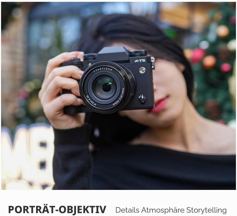 TTARTISAN AF 56 mm F1.8 für Fuji X-Mount Objektiv, APS-C 56 mm f/1.8 Autofokus Prime STM Objektive (