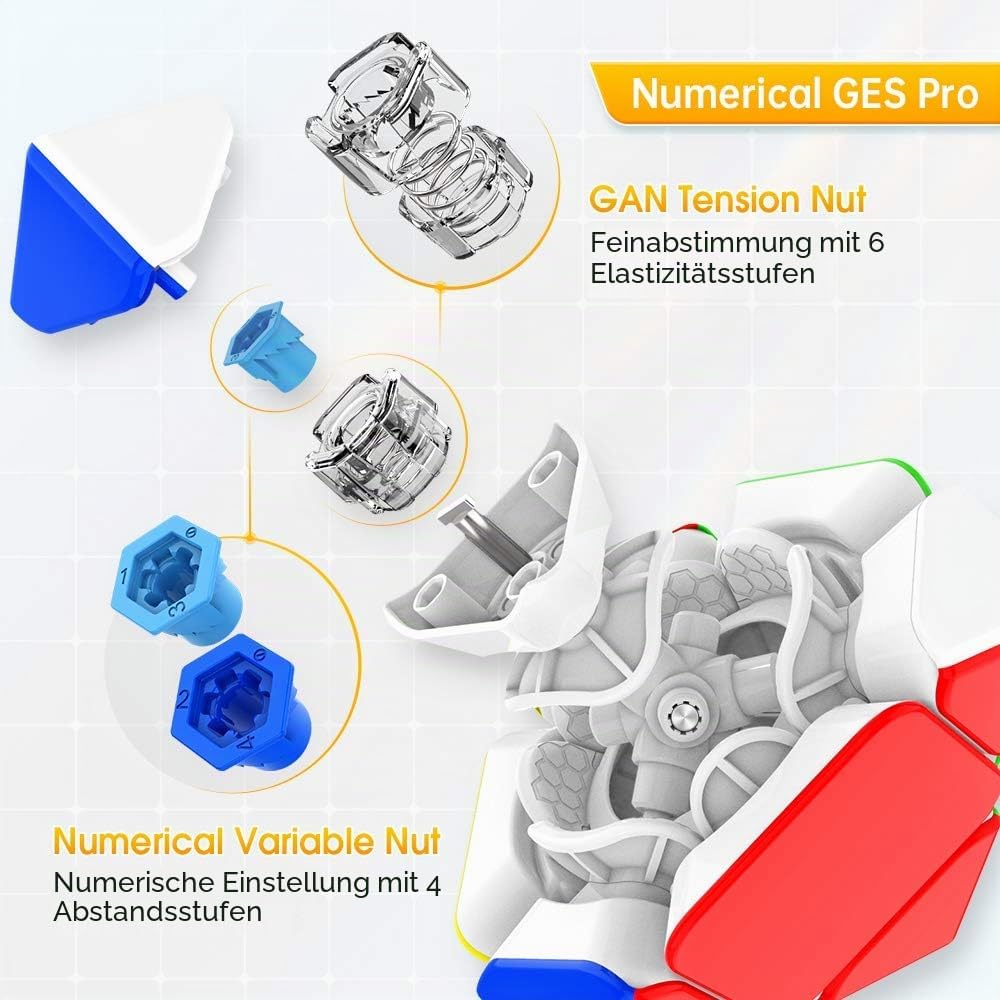 GAN Skewb, 8 Magnete Speedcube Gans Cube Magischer Würfel Puzzle Cube Spielzeug (8 Magnete Standard-