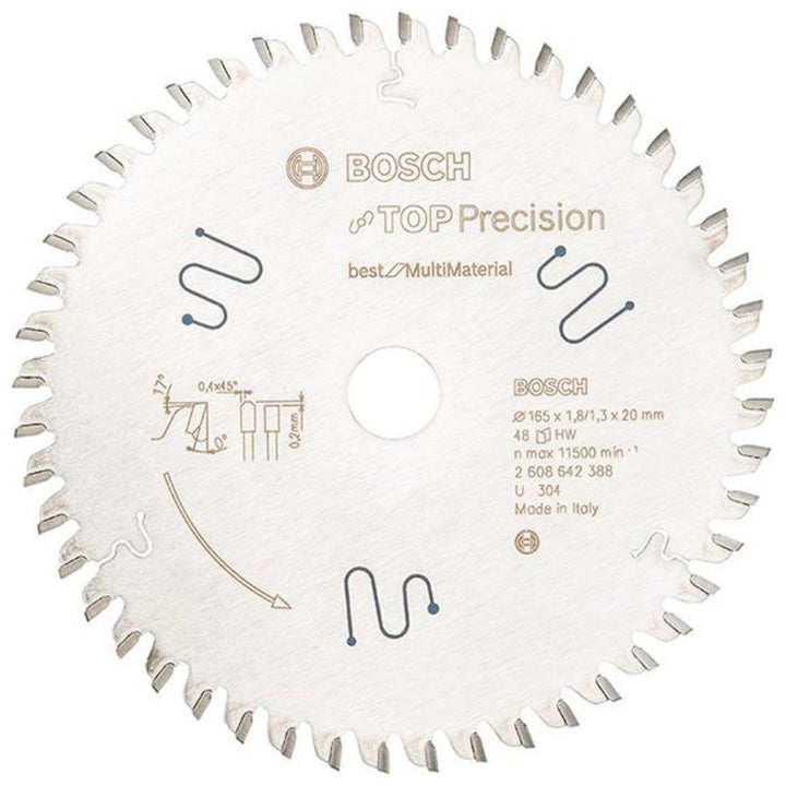 Bosch Accessories Bosch Professional Kreissägeblatt Top Precision Best für Multi Material, 165 x 20