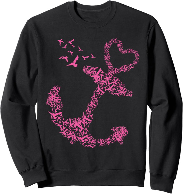 Norddeutschland Küste Herz Anker Liebe Heimat Sweatshirt