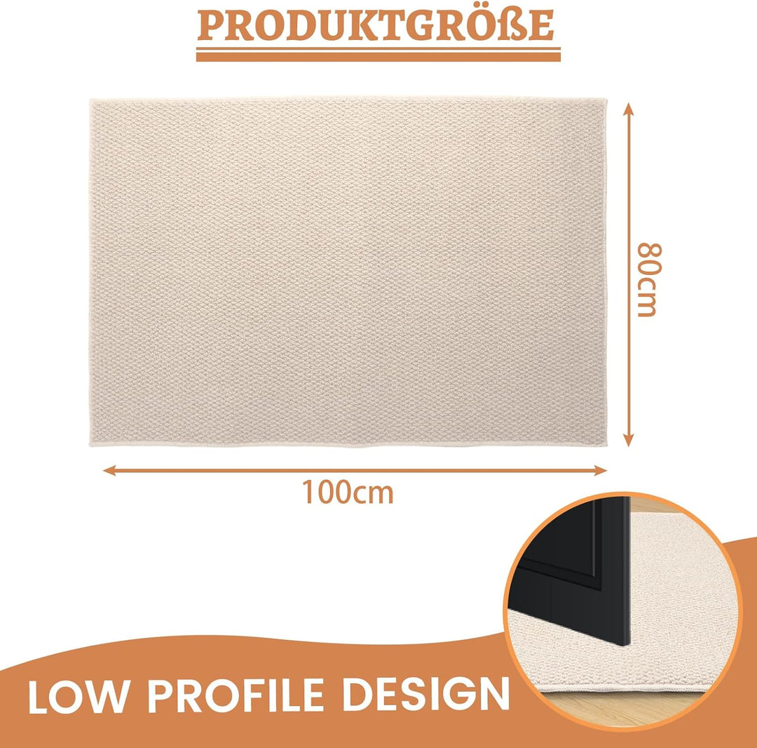 Schmutzfangmatte Innen 80x100 cm, Rutschfest Fussmatte Aussen und Innen, Waschbar Sauberlaufmatte Tü