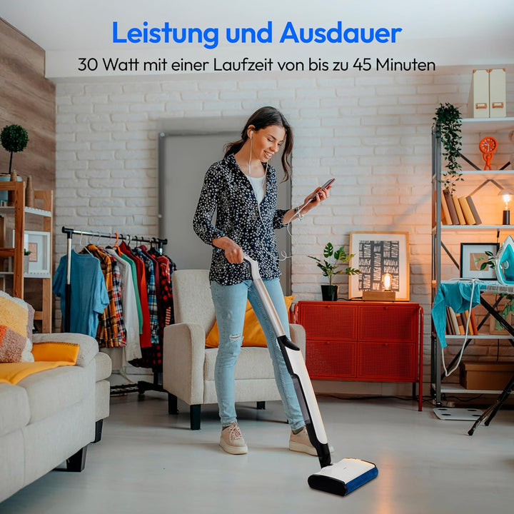 MEDION Bodenwischer elektrisch H09 (elektrischer Wischmopp & Bodenreiniger, kabellose Bodenreinigung