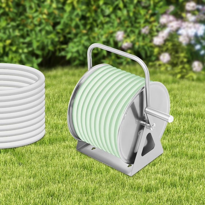 Schlauchtrommel Edelstahl Schlauchaufroller Leer Gartenschlauchaufroller StäNder Aus Edelstahl, bis