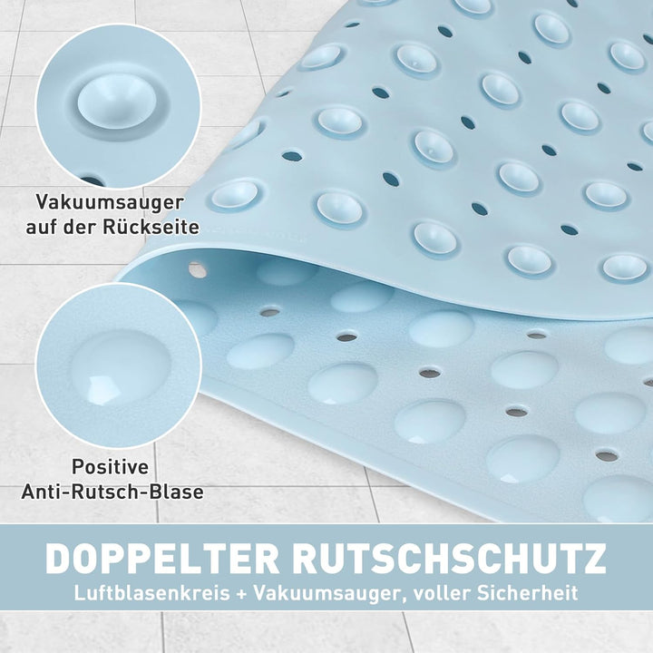 Duschmatte rutschfest Eckduschmatte 70 * 70cm, Duscheinlage Dreieckig mit Saugnäpfe für Eckdusche, D