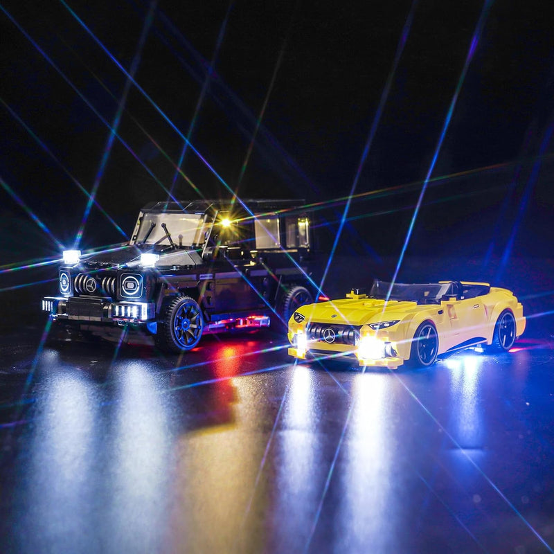 LocoLee Licht Kompatibel mit Lego Mercedes-AMG G 63 & Mercedes-AMG SL 63, Nur Lichter Set - Kein Mod